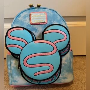 New unused Disney Parks Eats Collection Macaron Loungefly Mini Backpack